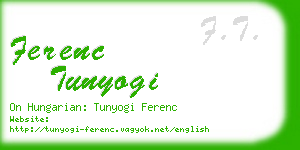 ferenc tunyogi business card